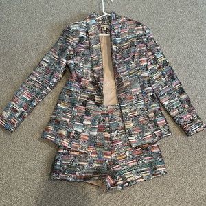 Mainstrip sequin blazer and shorts size small